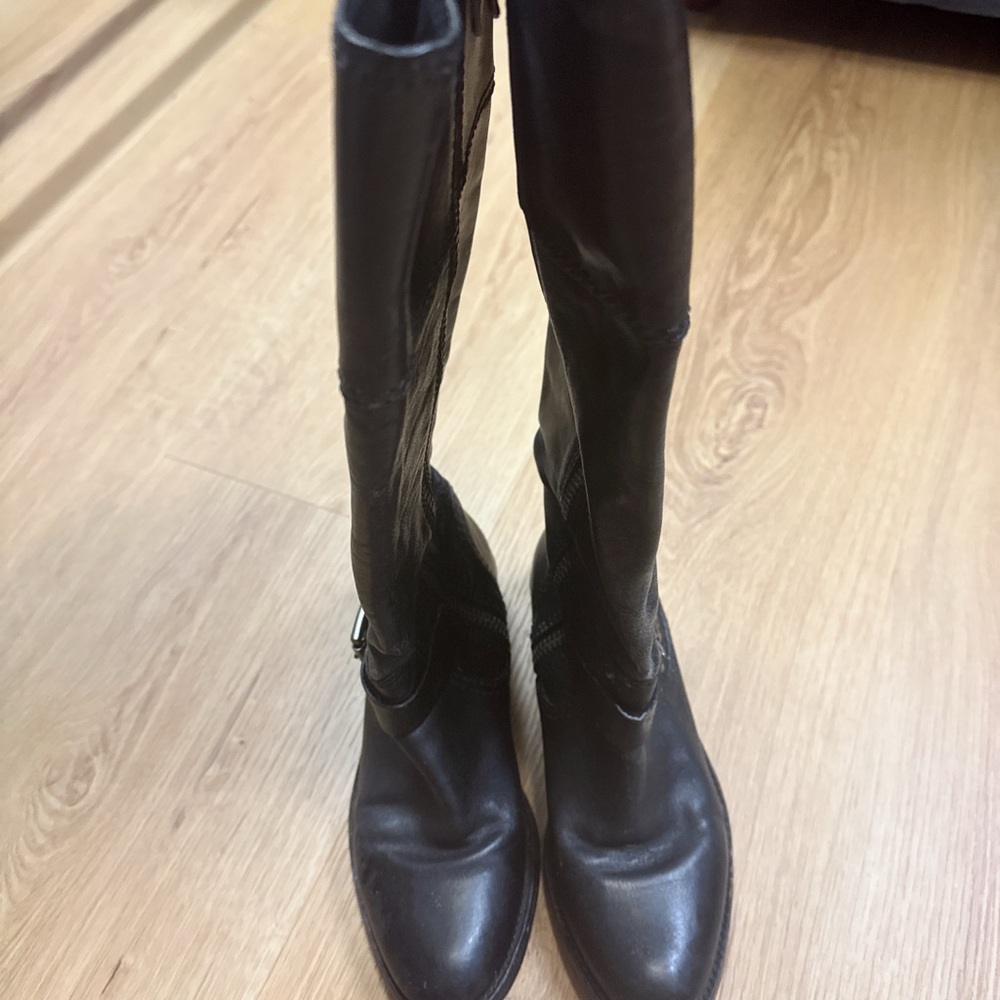 Coach Black Leather Knee-High Boots
